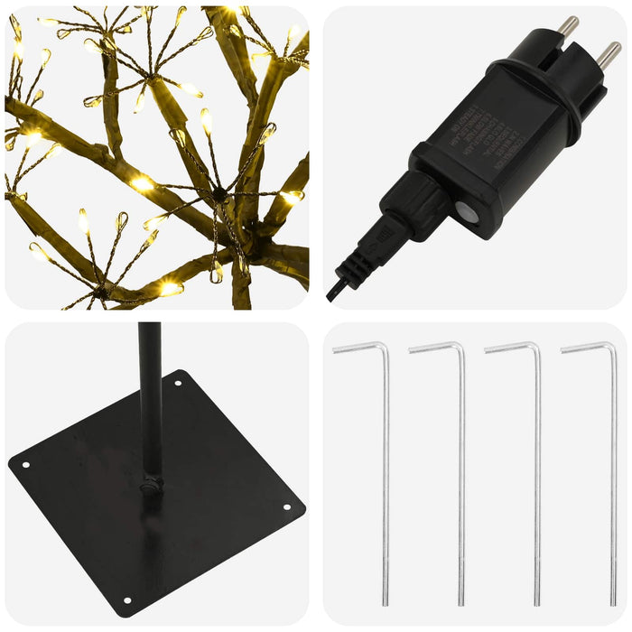 Brad de Crăciun LED în formă de S Negru 18 x 18 x 150 cm Oțel - WALTI WALTI