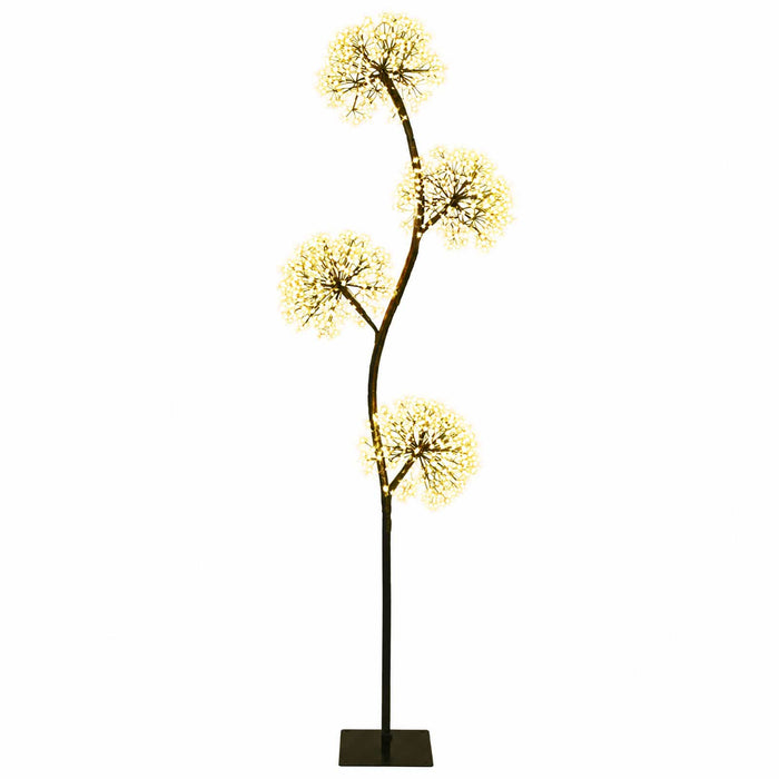 Brad de Crăciun LED în formă de S Negru 18 x 18 x 150 cm Oțel - WALTI WALTI