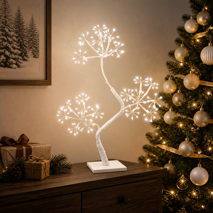 Brad de Crăciun LED în formă de S 2 buc. Alb 18 x 18 x 45 cm - WALTI WALTI