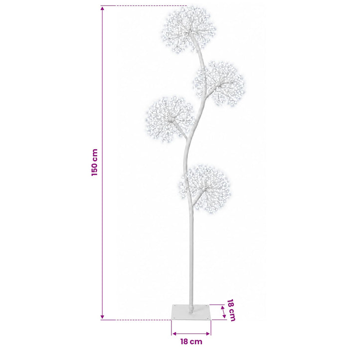 Brad de Crăciun LED în formă de S Alb 18 x 18 x 150 cm Oțel - WALTI WALTI