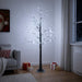 Brad de Crăciun nins cu LED Maro 22 x 22 x 120 cm Plastic - WALTI WALTI