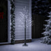 Brad de Crăciun nins cu LED Maro 22 x 22 x 120 cm Plastic - WALTI WALTI