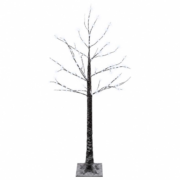Brad de Crăciun nins cu LED Maro 22 x 22 x 120 cm Plastic - WALTI WALTI