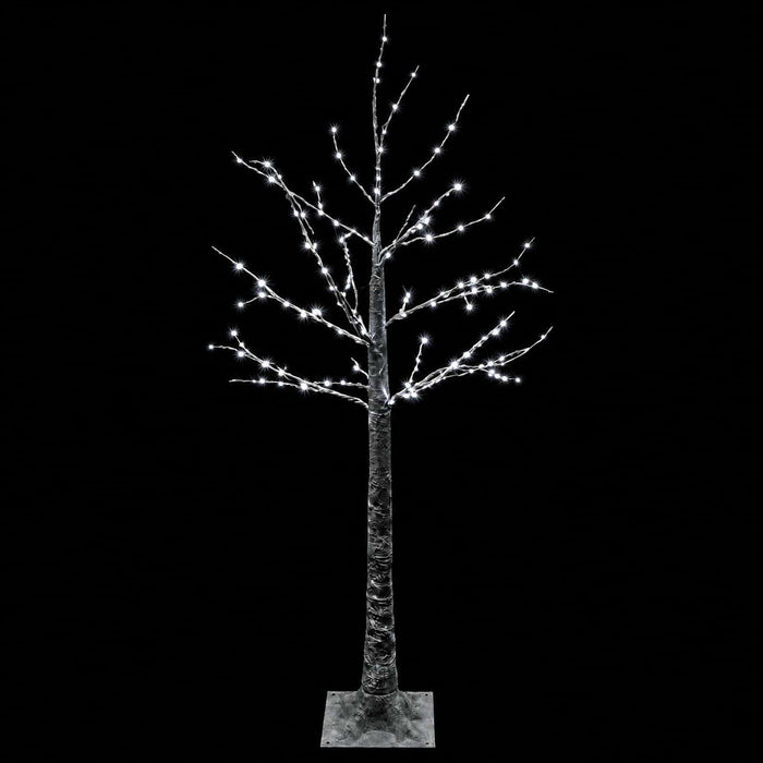Brad de Crăciun nins cu LED Maro 22 x 22 x 120 cm Plastic - WALTI WALTI