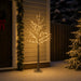 Brad de Crăciun nins cu LED Maro 22 x 22 x 150 cm Plastic - WALTI WALTI
