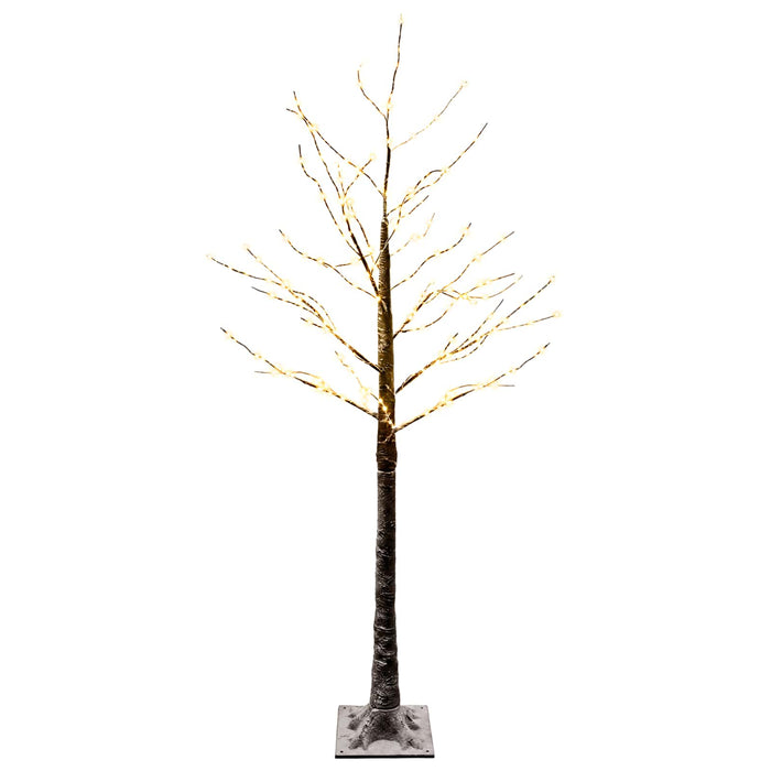 Brad de Crăciun nins cu LED Maro 22 x 22 x 150 cm Plastic - WALTI WALTI