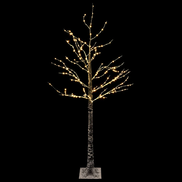 Brad de Crăciun nins cu LED Maro 22 x 22 x 150 cm Plastic - WALTI WALTI