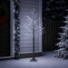 Brad de Crăciun nins cu LED Maro 22 x 22 x 150 cm Plastic - WALTI WALTI