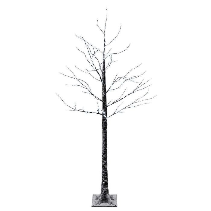 Brad de Crăciun nins cu LED Maro 22 x 22 x 150 cm Plastic - WALTI WALTI