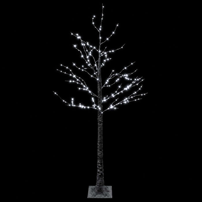 Brad de Crăciun nins cu LED Maro 22 x 22 x 150 cm Plastic - WALTI WALTI