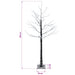Brad de Crăciun nins cu LED Maro 22 x 22 x 150 cm Plastic - WALTI WALTI