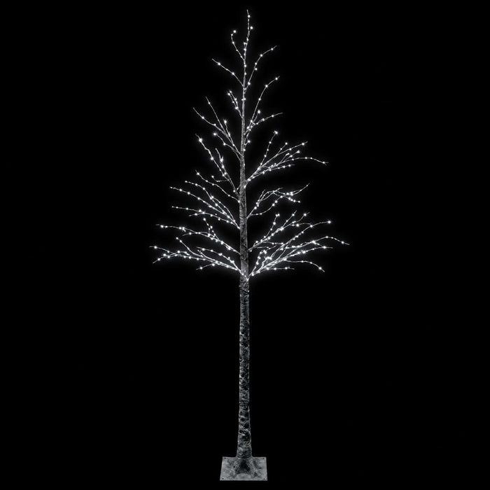 Brad de Crăciun nins cu LED Maro 25 x 25 x 210 cm Plastic - WALTI WALTI