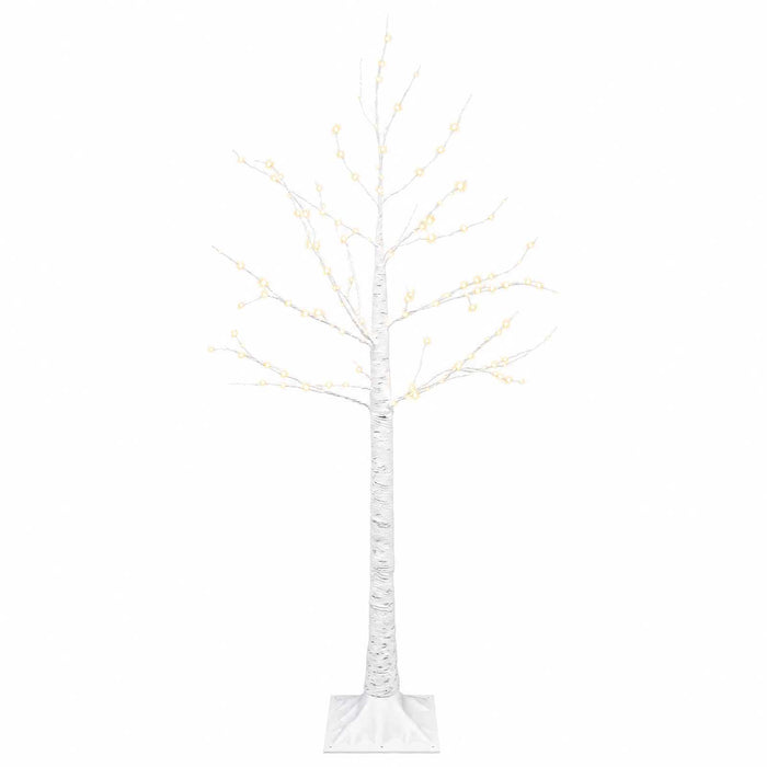 Brad de Crăciun tip mesteacăn Alb 22 x 22 x 120 cm Plastic - WALTI WALTI