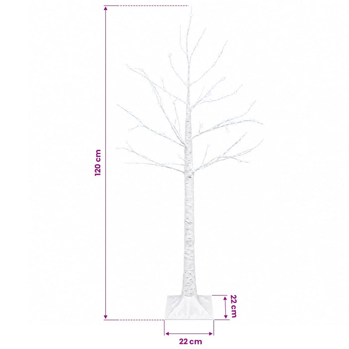 Brad de Crăciun mesteacăn Alb 22 x 22 x 120 cm Plastic - WALTI WALTI