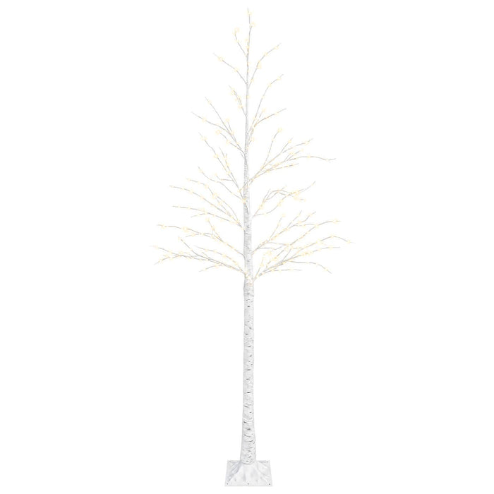 Mesteacăn de Crăciun Alb 25 x 25 x 210 cm Plastic 406 LED-uri - WALTI WALTI