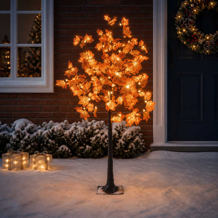 Copac de Crăciun tip arțar, cu LED Maro 22 x 22 x 150 cm - WALTI WALTI