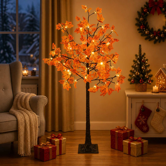 Copac de Crăciun tip arțar, cu LED Maro 22 x 22 x 150 cm - WALTI WALTI