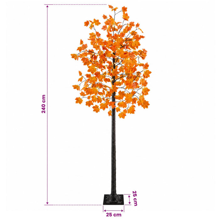 Copac de Crăciun tip arțar, cu LED Maro 240 cm Plastic - WALTI WALTI