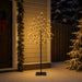 Brad de Crăciun LED Negru 18 x 18 x 150 cm Oțel 140 LED-uri - WALTI WALTI
