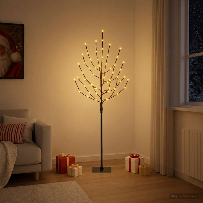 Brad de Crăciun LED Negru 18 x 18 x 150 cm Oțel 140 LED-uri - WALTI WALTI