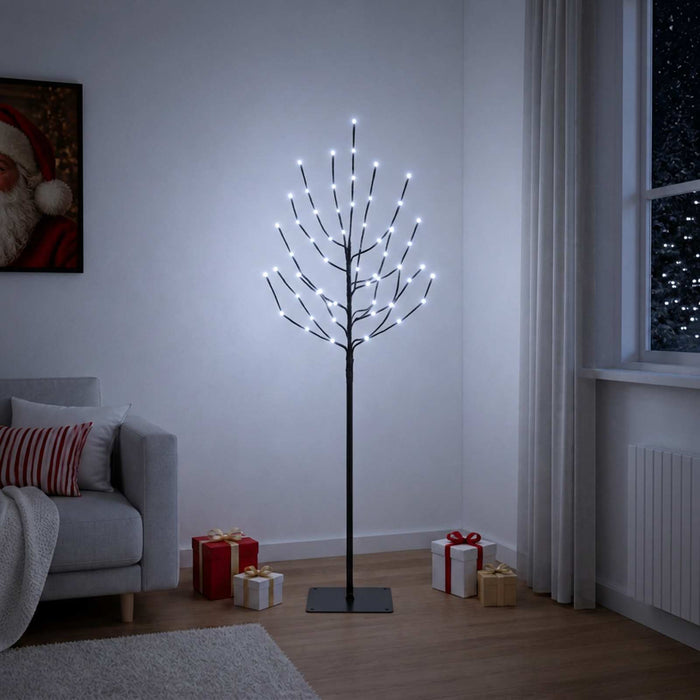 Brad de Crăciun LED Negru 120 cm Oțel 100 LED-uri - WALTI WALTI