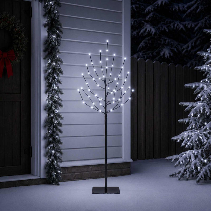 Brad de Crăciun LED Negru 120 cm Oțel 100 LED-uri - WALTI WALTI