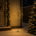 Brad de Crăciun LED Negru 20 x 20 x 180 cm Oțel 160 LED-uri - WALTI WALTI