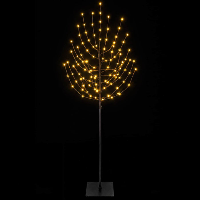 Brad de Crăciun LED Negru 20 x 20 x 180 cm Oțel 160 LED-uri - WALTI WALTI