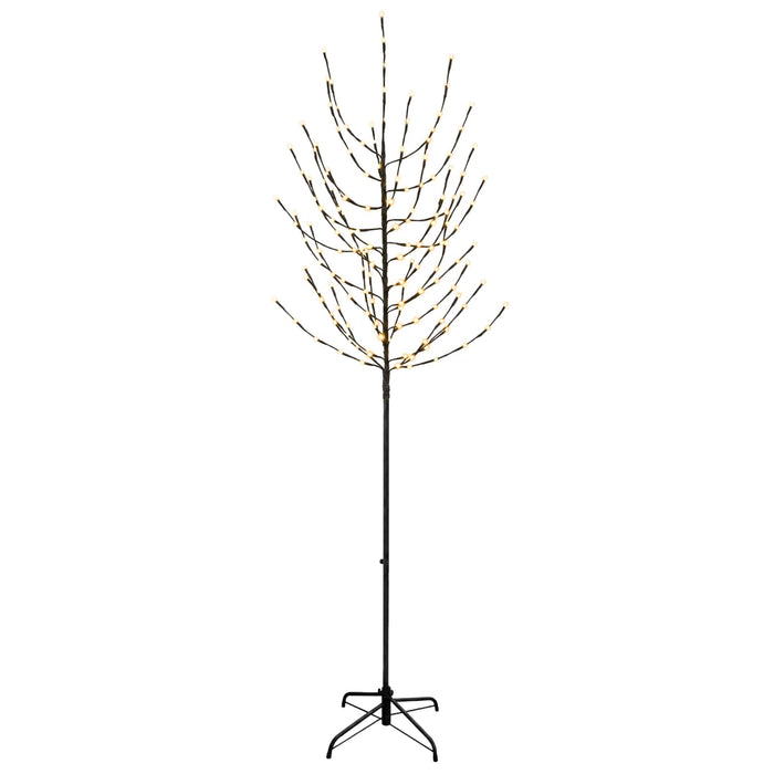 Brad de Crăciun LED Negru 47 x 210 cm Oțel 180 LED-uri WALTI