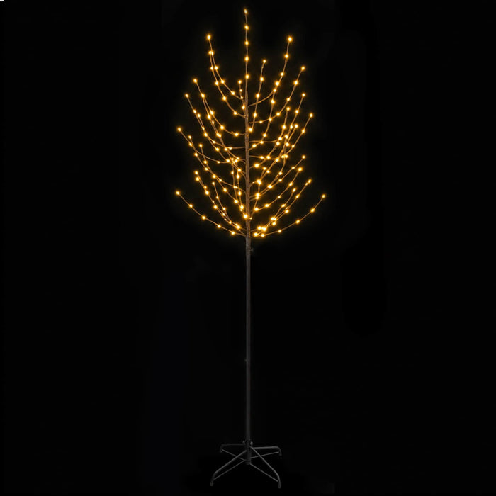Brad de Crăciun LED Negru 47 x 210 cm Oțel 180 LED-uri WALTI