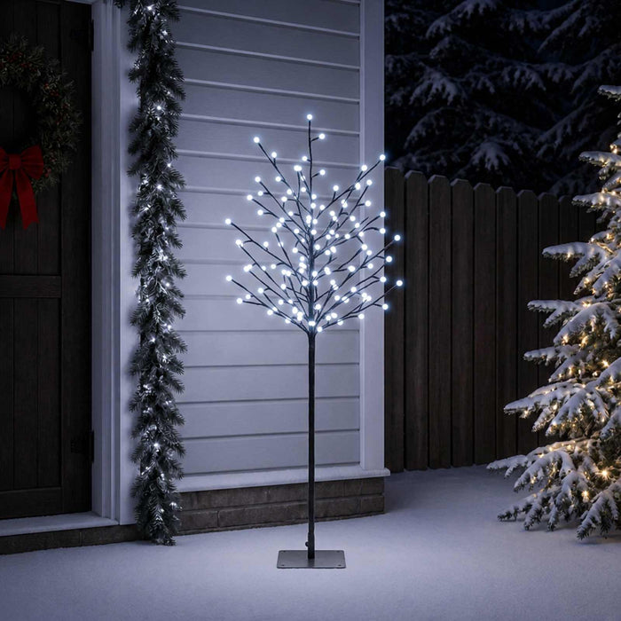 Brad de Crăciun cu globuri LED Negru 18 x 18 x 120 cm Oțel - WALTI WALTI