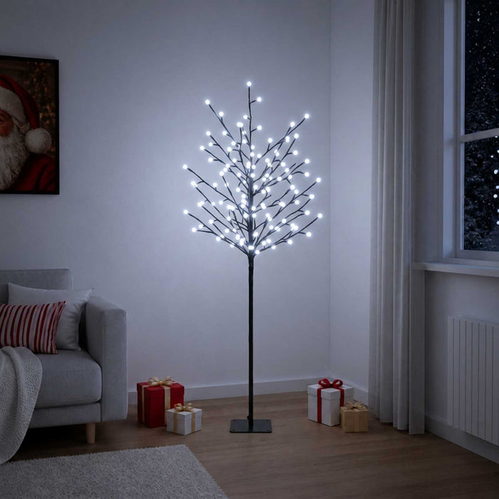 Brad de Crăciun cu globuri LED Negru 18 x 18 x 120 cm Oțel - WALTI WALTI