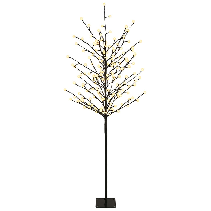 Brad de Crăciun cu globuri LED Negru 18 x 18 x 150 cm Oțel WALTI