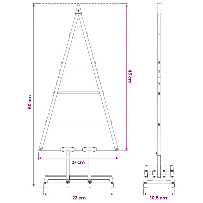 Pom de Crăciun din metal KUOPIO 60 cm Metal Negru - WALTI WALTI