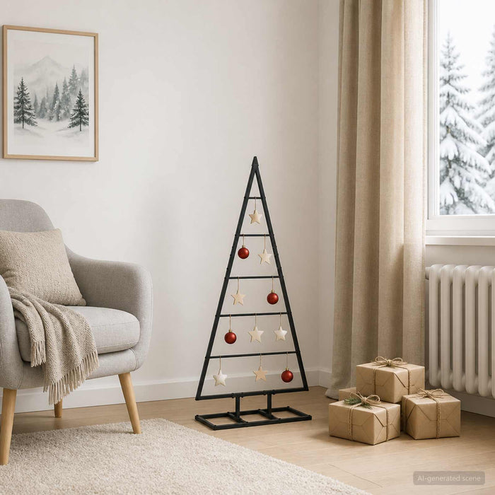 Pom de Crăciun din metal KUOPIO 90 cm Metal Negru WALTI