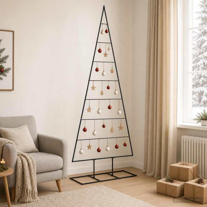 Pom de Crăciun din metal KUOPIO 210 cm Metal Negru - WALTI WALTI