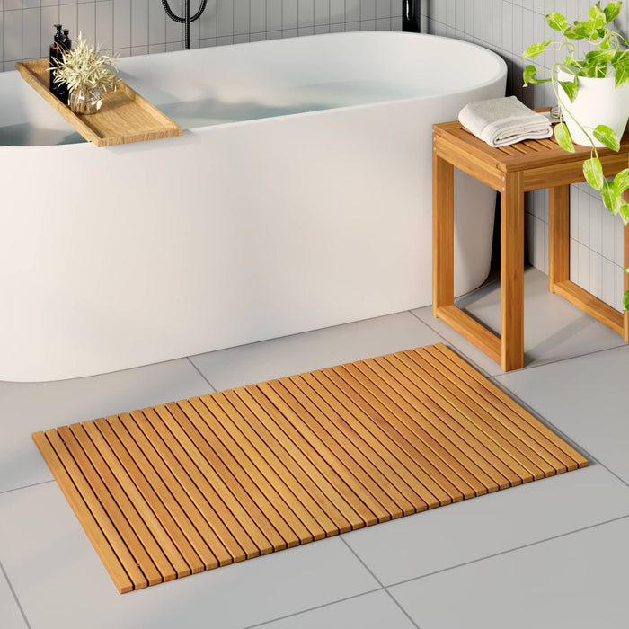 Covoraș de baie 2 buc. natural 100 x 60 cm Lemn Solid de Acacia WALTI