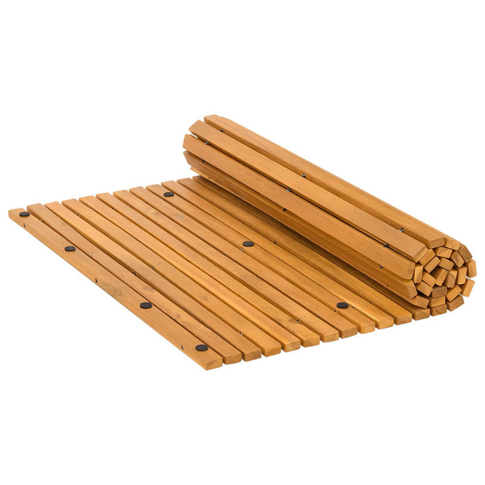 Covoraș de baie 2 buc. natural 100 x 60 cm Lemn Solid de Acacia WALTI