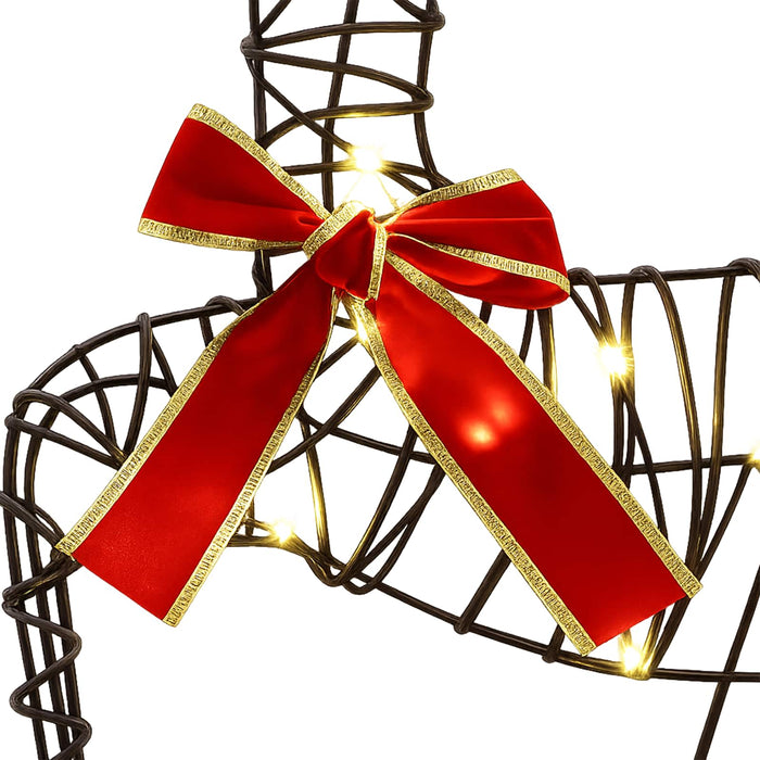 Ren de Crăciun cu sanie 5 buc. 100 LED-uri Alb cald WALTI