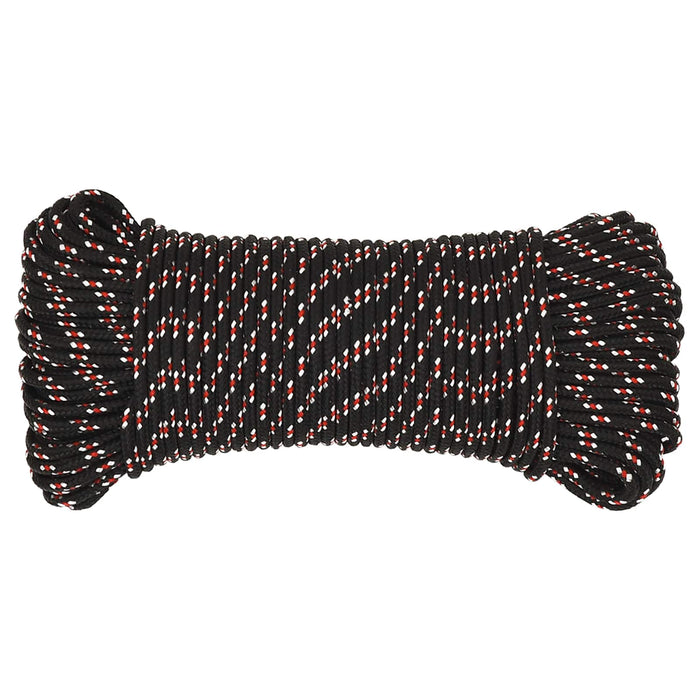 Frânghie utilitară multifuncțională 5 mm 250 m Negru și roșu PP WALTI