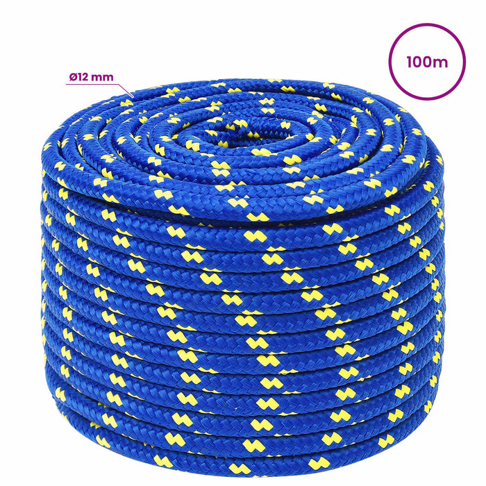 Frânghie utilitară multifuncțională 12 mm 100 m albastru PP WALTI