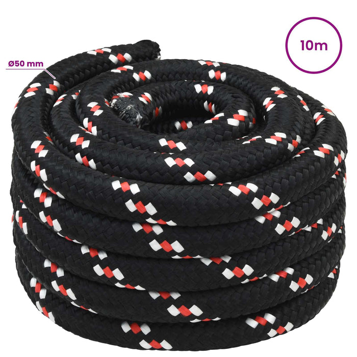 Frânghie utilitară multifuncțională 50 mm 10 m Negru și roșu PP WALTI