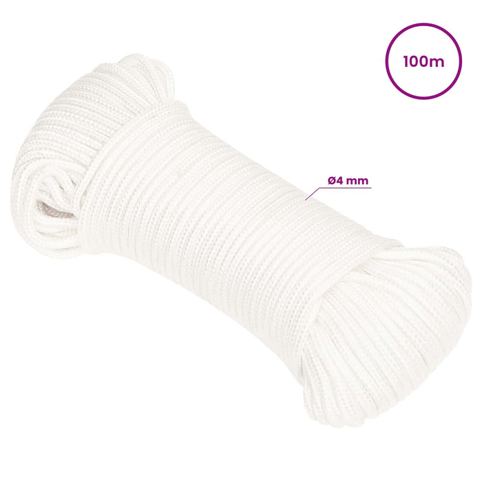 Frânghie utilitară multifuncțională 4 mm 100 m Alb PP WALTI