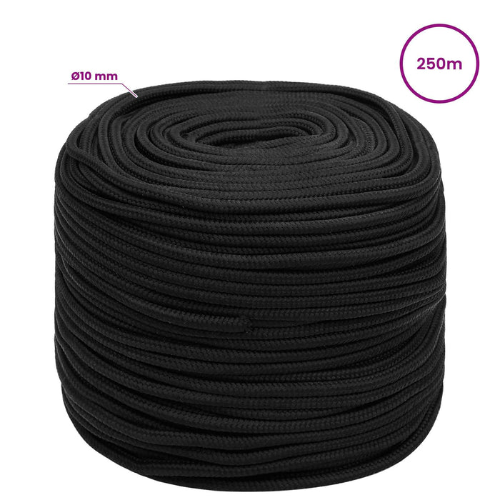 Frânghie utilitară multifuncțională 10 mm 250 m Negru PP WALTI