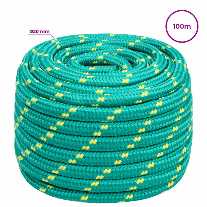 Frânghie utilitară multifuncțională 20 mm 100 m Verde PP WALTI