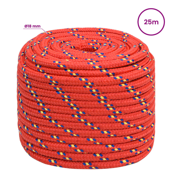 Frânghie utilitară multifuncțională 18 mm 25 m Roșu PP WALTI