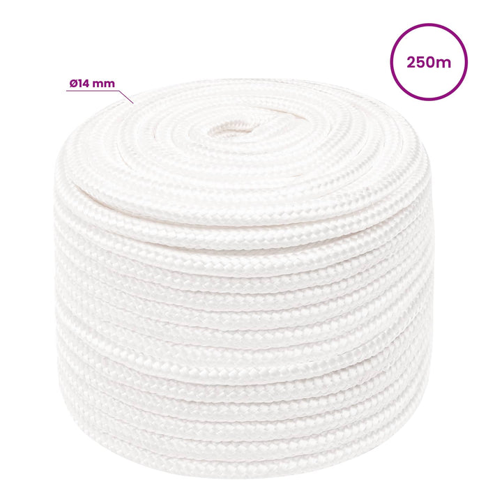 Frânghie utilitară multifuncțională 14 mm 250 m Alb PP WALTI