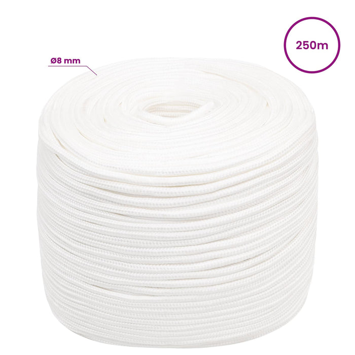Frânghie utilitară multifuncțională 8 mm 250 m Alb PP WALTI