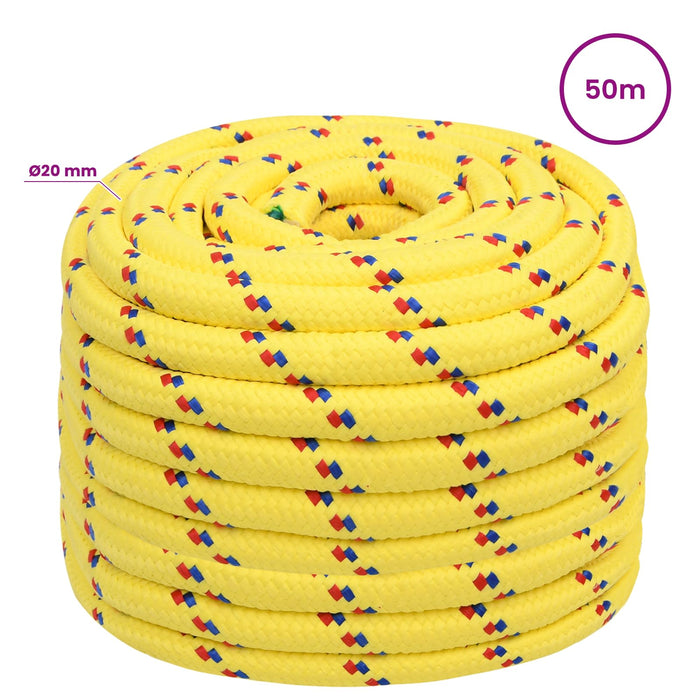 Frânghie utilitară multifuncțională 20 mm 50 m Galben PP WALTI