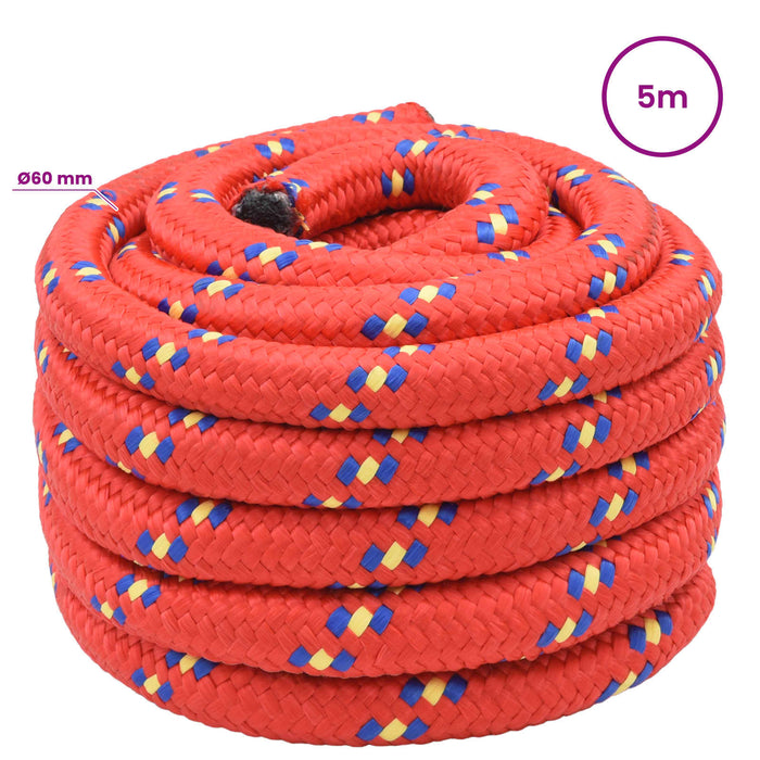 Frânghie utilitară multifuncțională 60 mm 5 m Roșu PP WALTI
